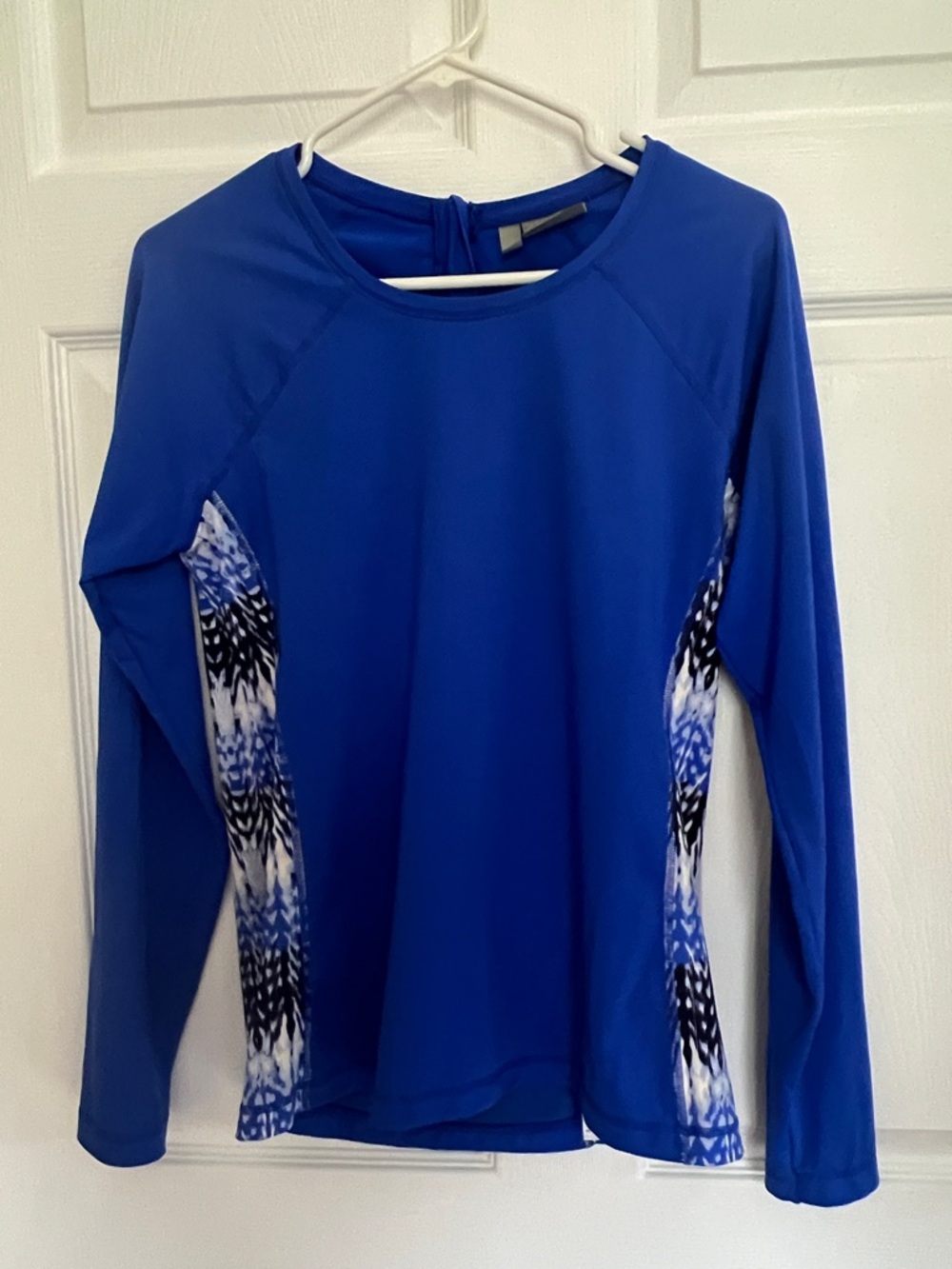 Athleta Blue UPF 50 Rash Guard Long Sleeve Swim Top Women’s [Size] Large fitted
